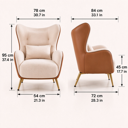 LUNA ARC Wingback Lounge Chair